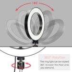 Кільцева LED лампа 26 см + штатив 2 м
