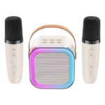 Портативна Bluetooth колонка з мікрофоном бездротове міні караоке з RGB підсвічуванням
