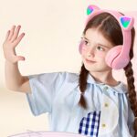 Бездротові навушники з RGB вушками та мікрофоном